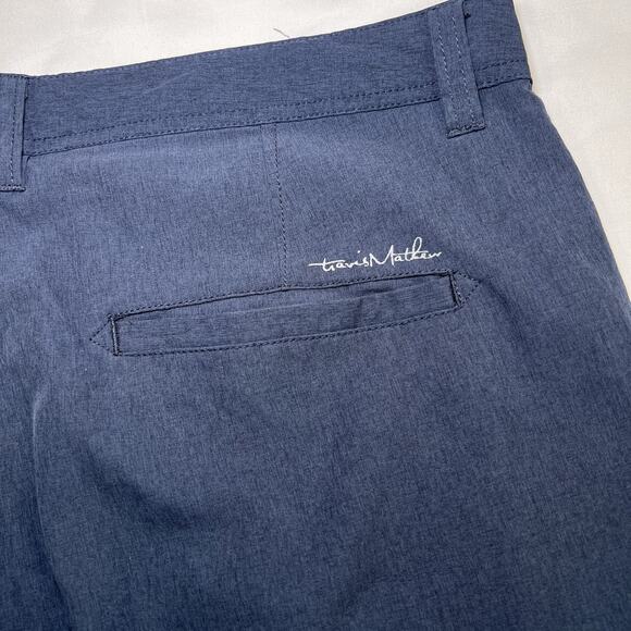Travis Mathew Golf Shorts Size 36 Navy Blue Stretch Performance Lightweight Dad - Picture 12 of 12